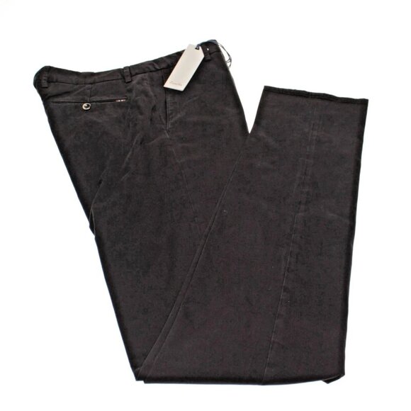 Zanella NWT Chinos / Casual Pants Size 42 US Noah In Solid Black Cotton Blend - Picture 1 of 8